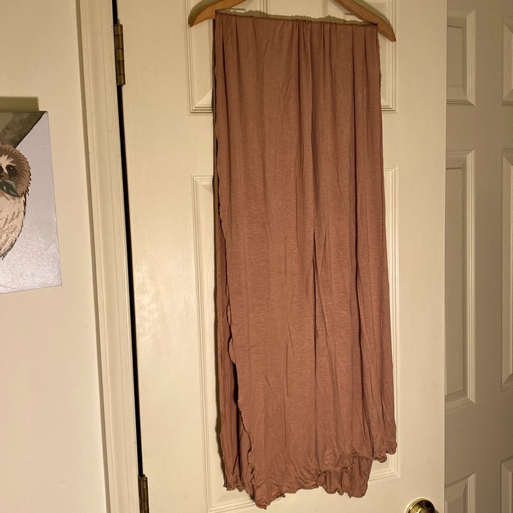 Urban Modesty Taupe Hijab Head Wrap Scarf Beaded Edges